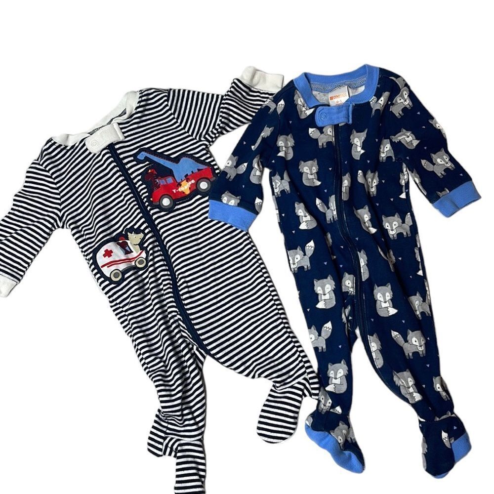 Gymboree Set Of 2 Sleeper Pajamas. Size 0-3 Months.